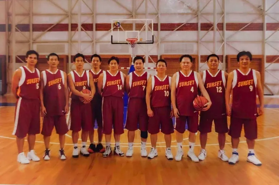 Dr. Cecil Chao enjoying a friendly basketball game with friends.