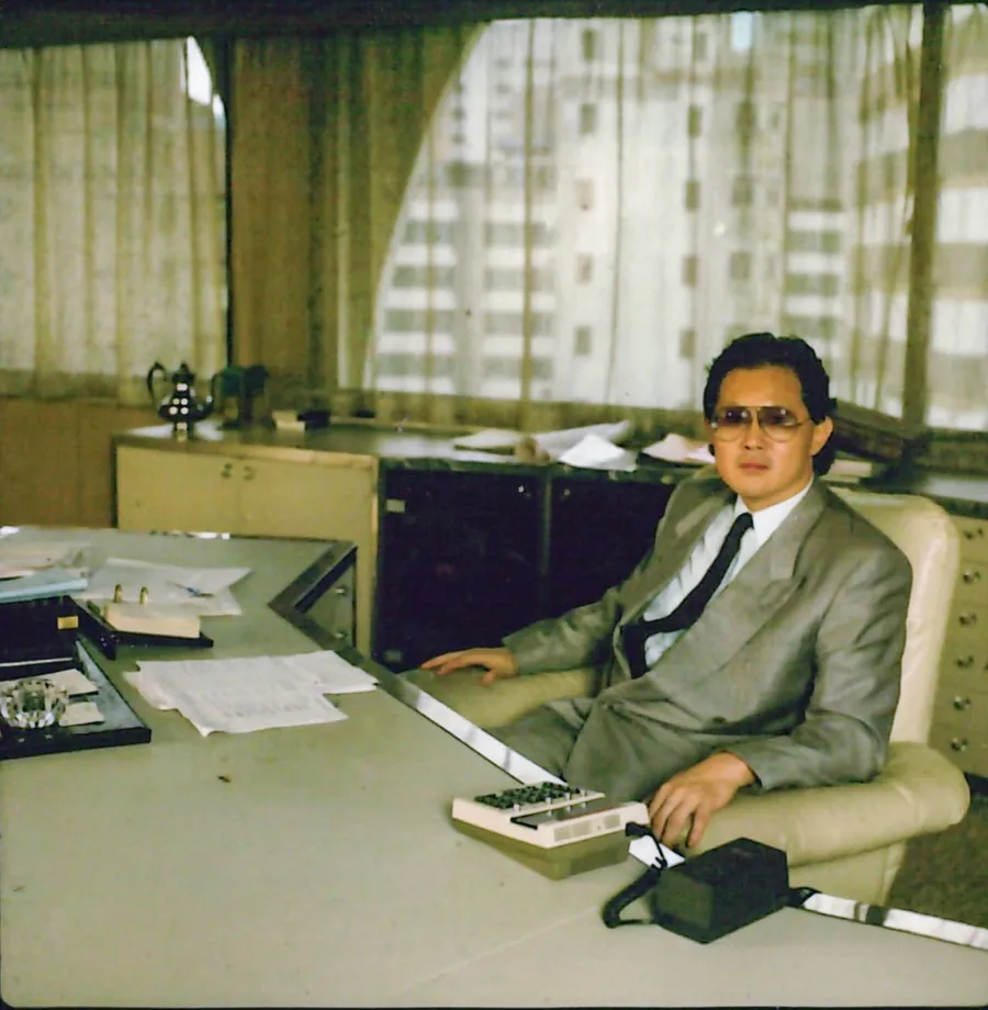 A young Dr. Cecil Chao working in his former office.